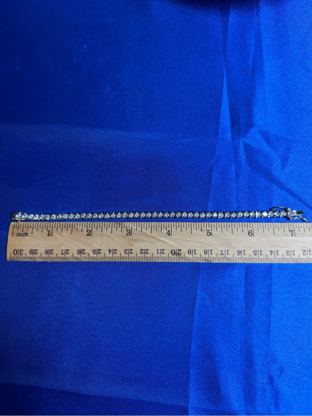 White Gold CZ Tennis Bracelet - Picture 4 of 4